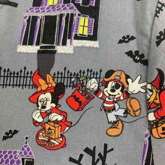 Disney Mickey Mouse Halloween Scrubs Medical Uniform Top 100% Cotton Women’s S - Picture 5 of 13